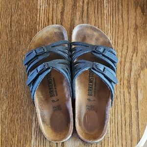 Birkenstock Blue Strappy Sandals